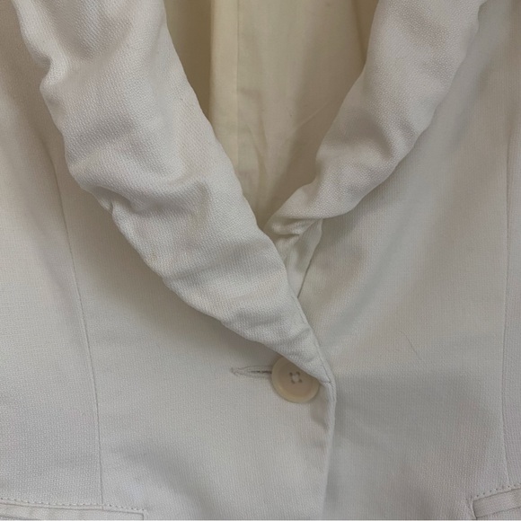 Armani Exchange Vintage Cream Fitted Blazer Jacket - Picture 2 of 12
